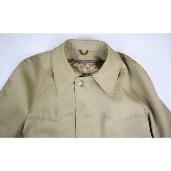 VINTAGE BEIGE TRENCH COAT JACKET SEARS MEN'S STORE - SIZE 44R - REMOVABLE LINER - Picture 5 of 11